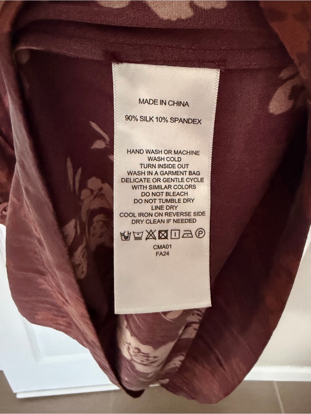 Quince Washable Stretch Silk Tiered Maxi Dress in Ruby Noir Size Small - Picture 8 of 9